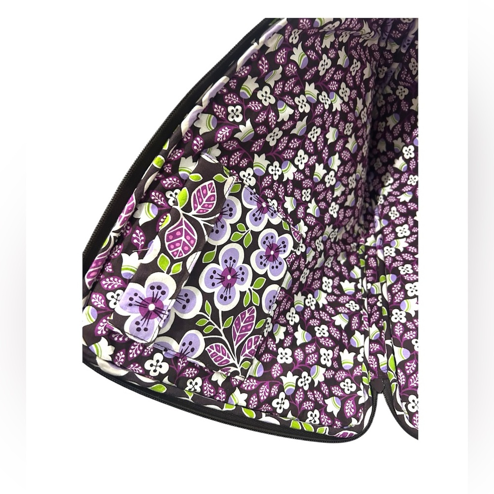 Vera Bradley Plum Petals Quilted Zip Laptop Sleeve Protective Cover Retired Rare - Picture 6 of 8